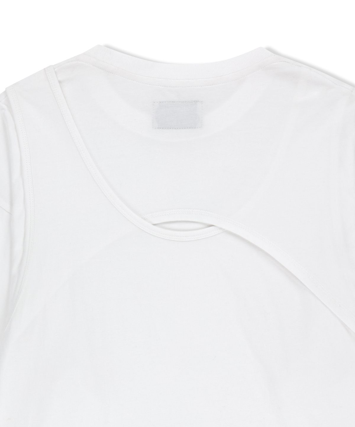 마뗑킴(MATIN KIM) CROSS BACK LAYERED TOP IN WHITE