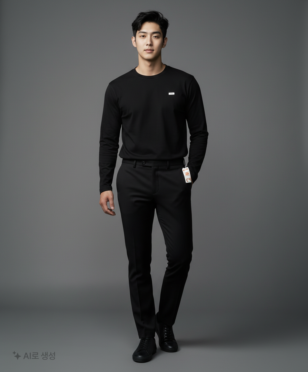 제이더블유오(J.W.O) 포인 긴팔 셔츠 딥블랙 L
