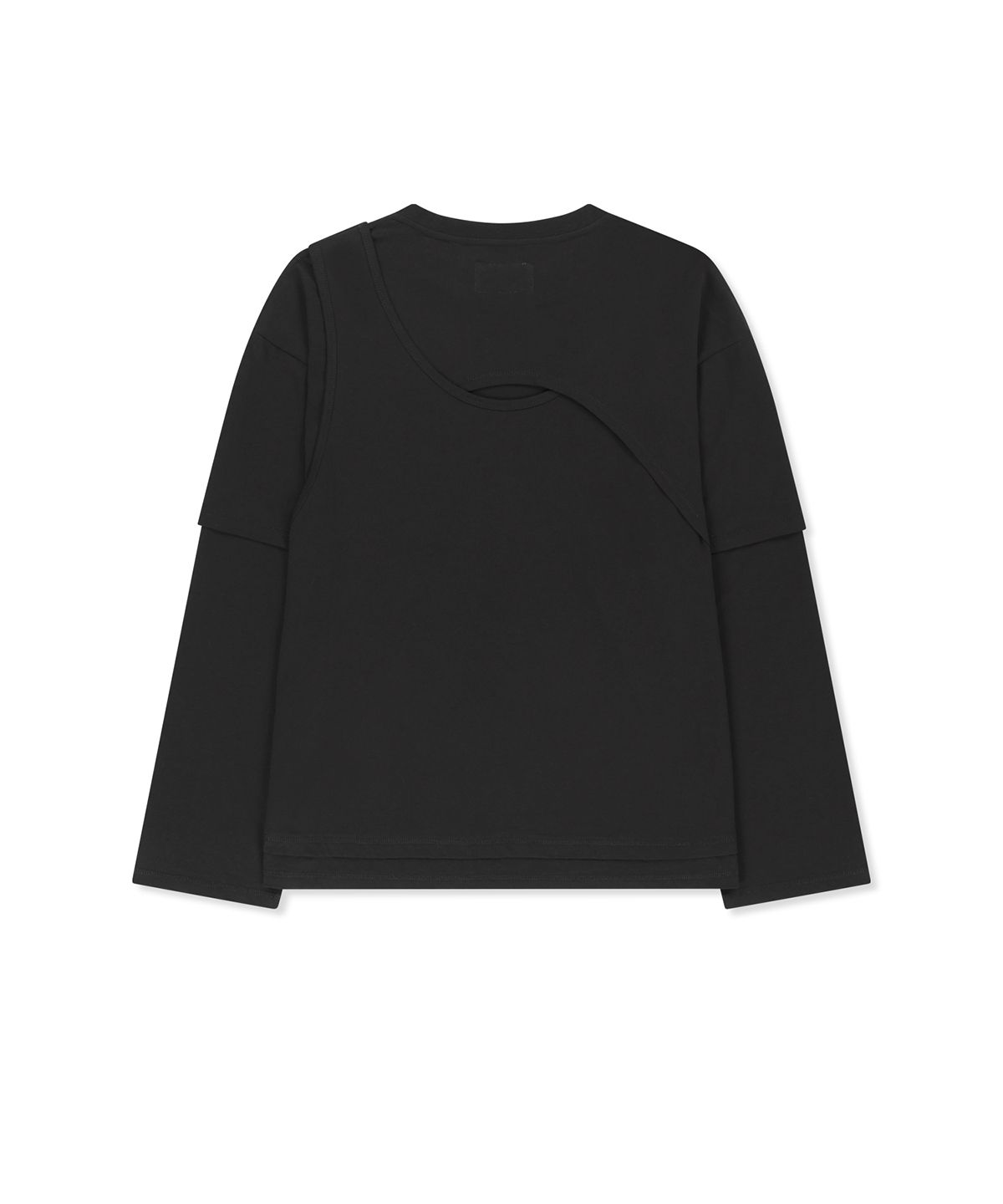 마뗑킴(MATIN KIM) CROSS BACK LAYERED TOP IN BLACK