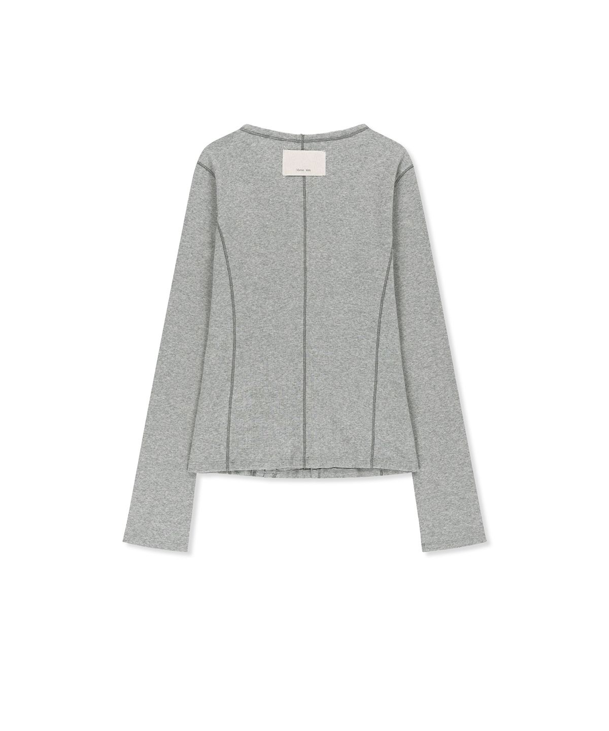 마뗑킴(MATIN KIM) MULTI STYLING HOOK DETAIL SLIM TOP IN GREY