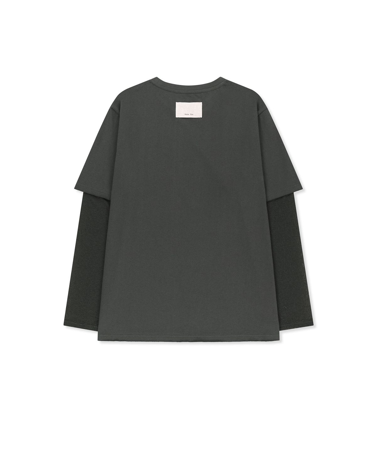마뗑킴(MATIN KIM) GRAFFITI ARTWORK LAYERED TOP IN CHARCOAL