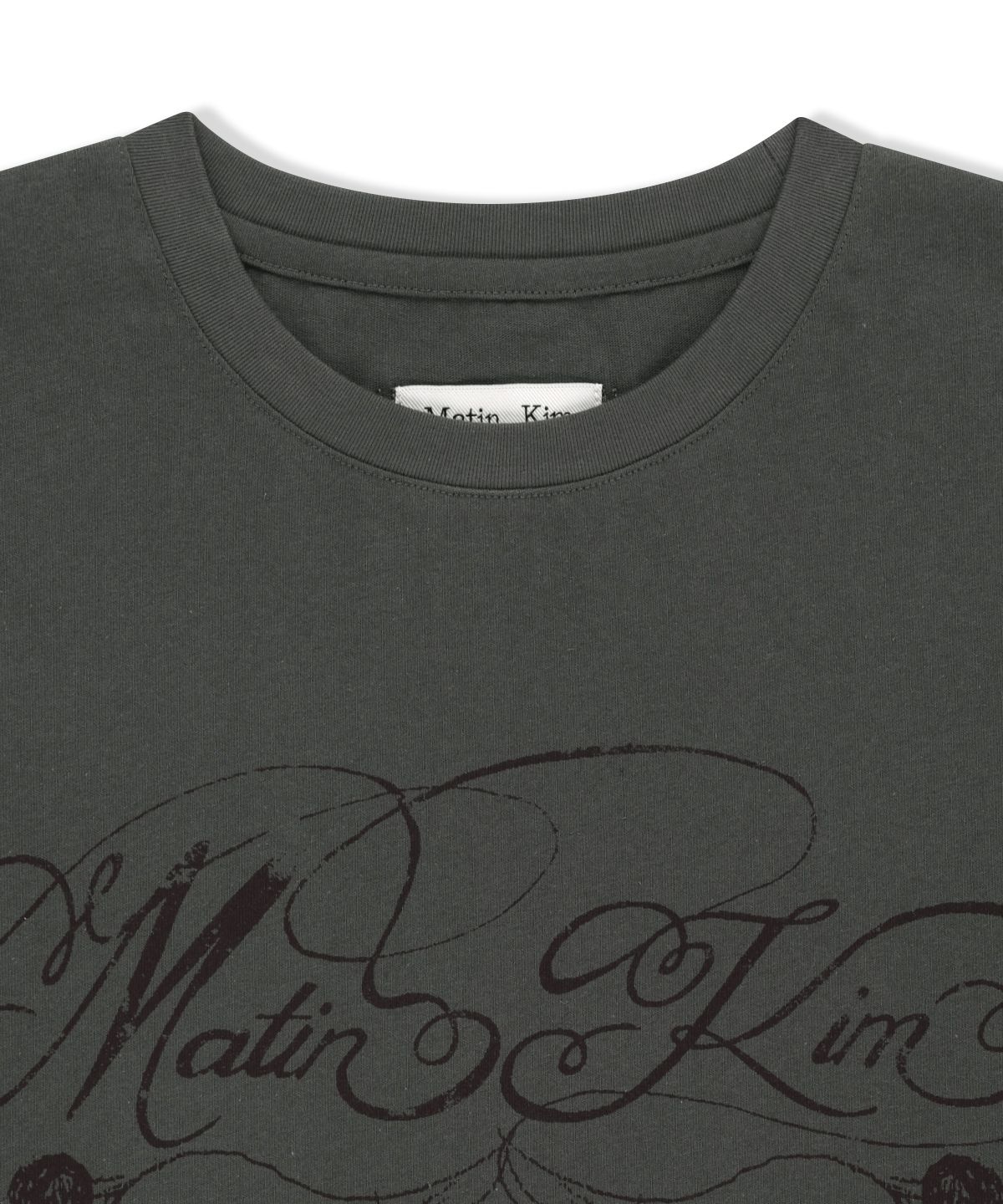 마뗑킴(MATIN KIM) GRAFFITI ARTWORK LAYERED TOP IN CHARCOAL