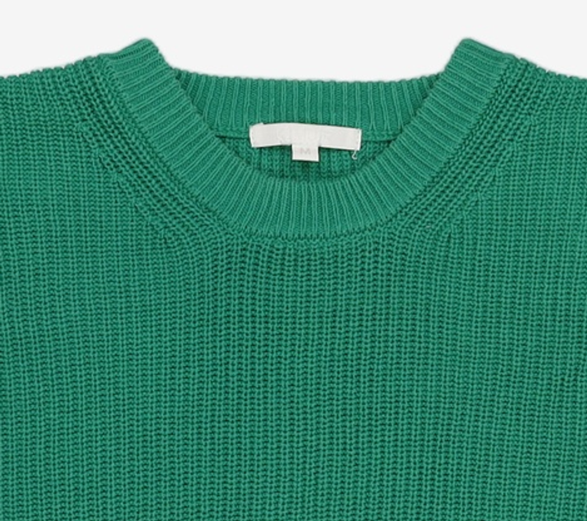 키뮤어(KIIMUIR) 22FW 워셔블 크루넥 니트_ 에메랄드 그린 M