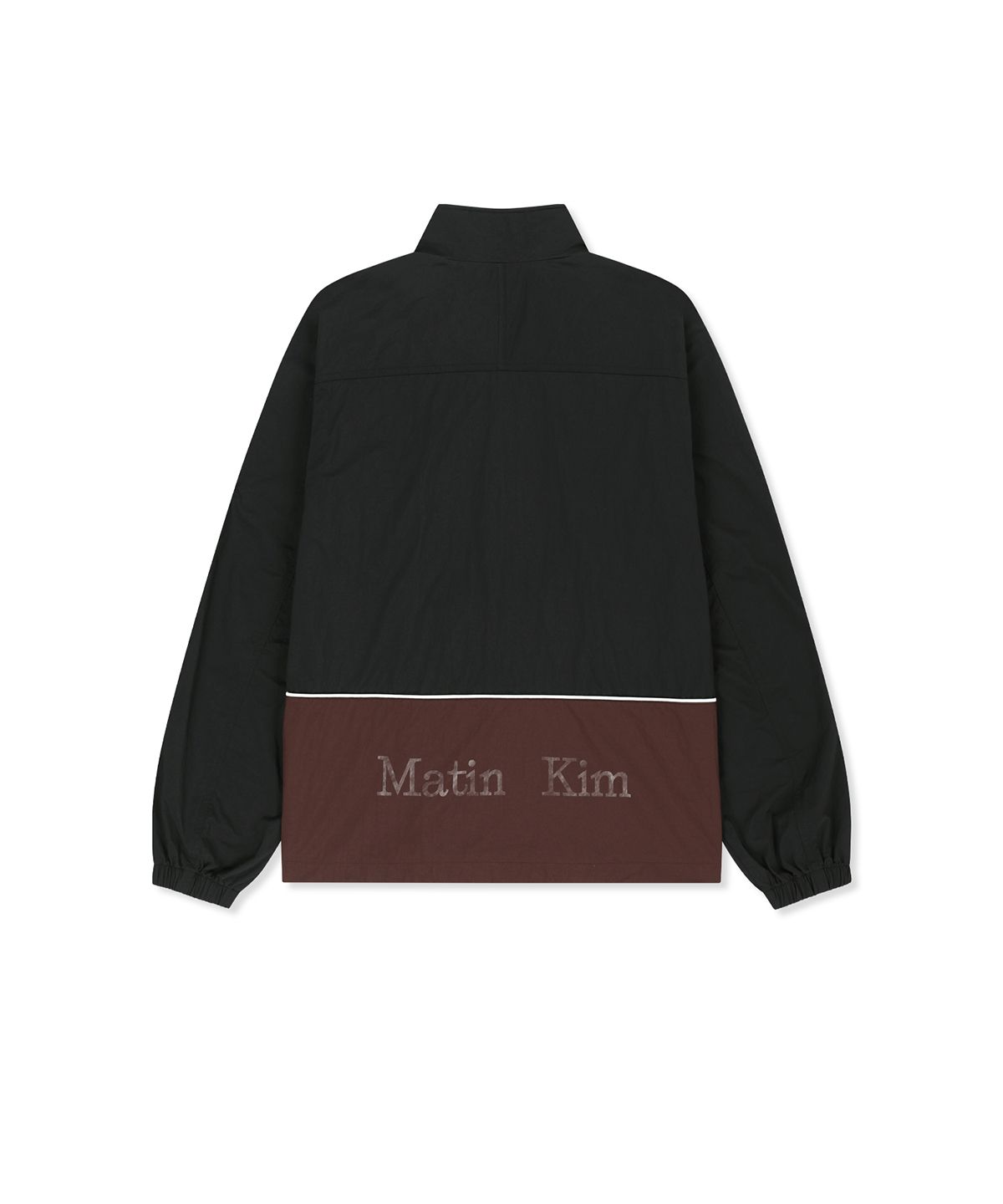 마뗑킴(MATIN KIM) CONTRAST TRIM TRACK ZIP UP IN BLACK