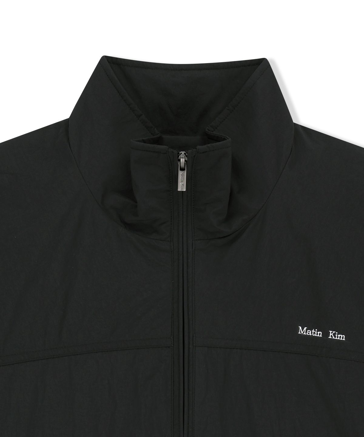 마뗑킴(MATIN KIM) CONTRAST TRIM TRACK ZIP UP IN BLACK