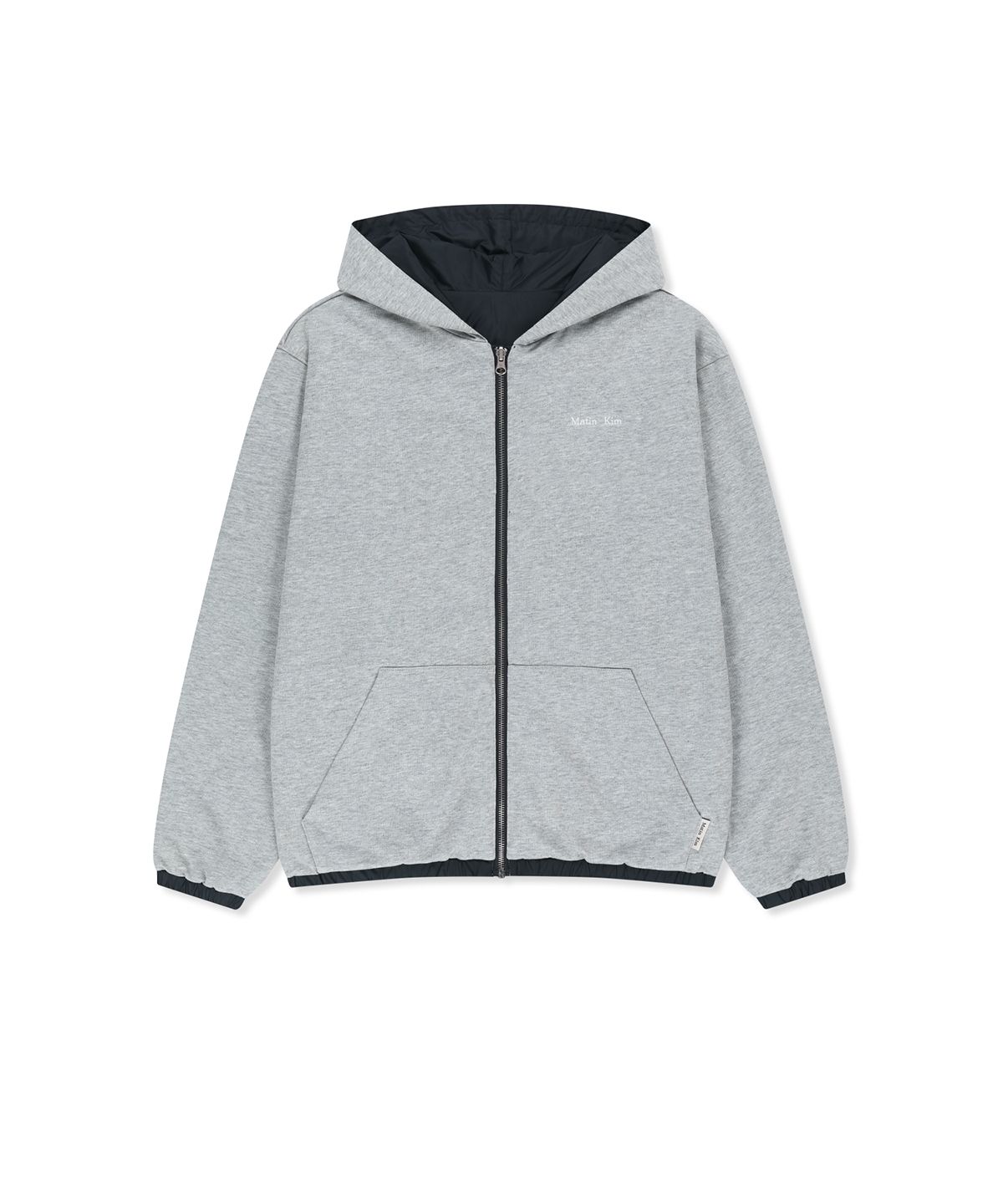 마뗑킴(MATIN KIM) DOUBLE FACE HOODY ZIP UP IN NAVY