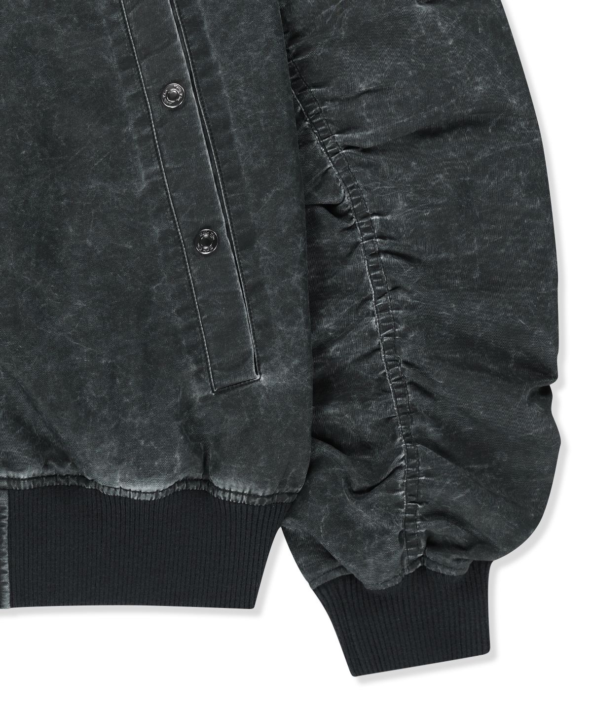 마뗑킴(MATIN KIM) PIGMENT COATED BACK LOGO JUMPER IN CHARCOAL