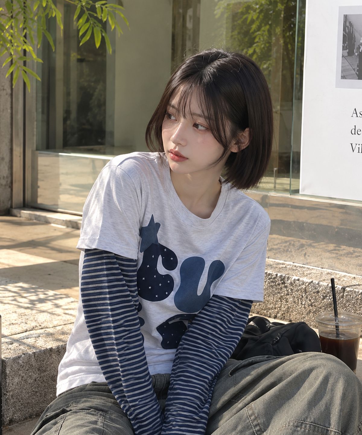 케이케이이이이(KKEEE) 저스트 큐트 레이어드 긴팔티(2color)