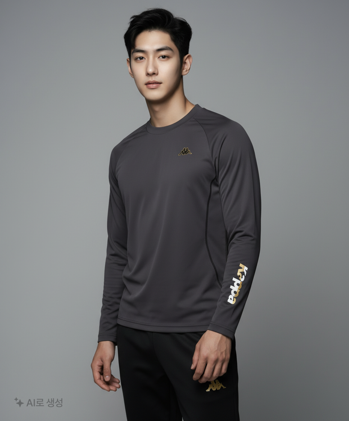 카파(KAPPA) 남성 울트라 소프트 긴팔티 블랙 P224DMRLA51BK1 L