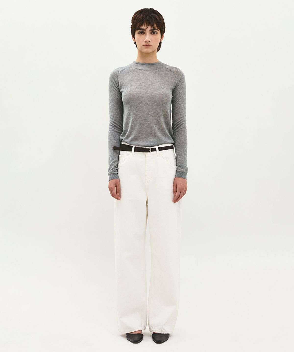 러프사이드 화이트라벨(ROUGH SIDE WHITE LABEL) Breezy Knit M.Grey