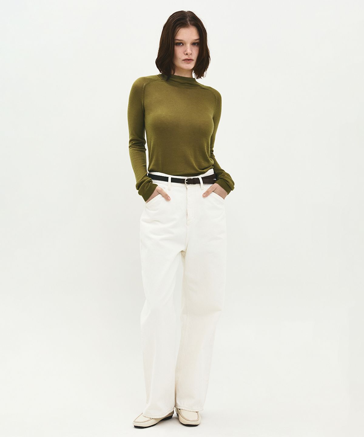 러프사이드 화이트라벨(ROUGH SIDE WHITE LABEL) Breezy Knit Kiwi