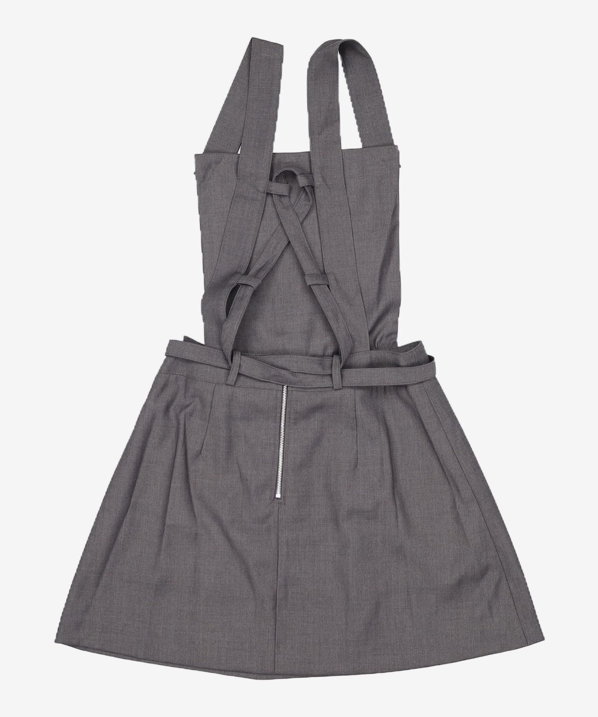 뚜오미오(TUOMIO) APRON-LIKE MINI DRESS [CHARCOAL] S