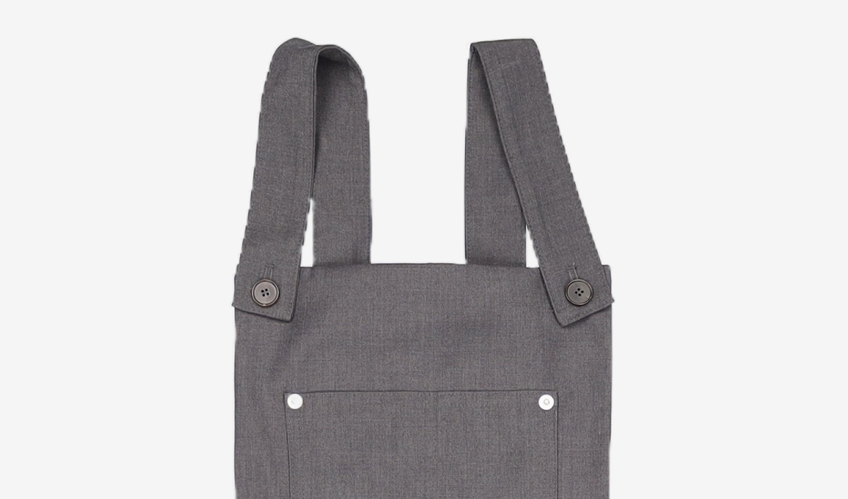 뚜오미오(TUOMIO) APRON-LIKE MINI DRESS [CHARCOAL] S