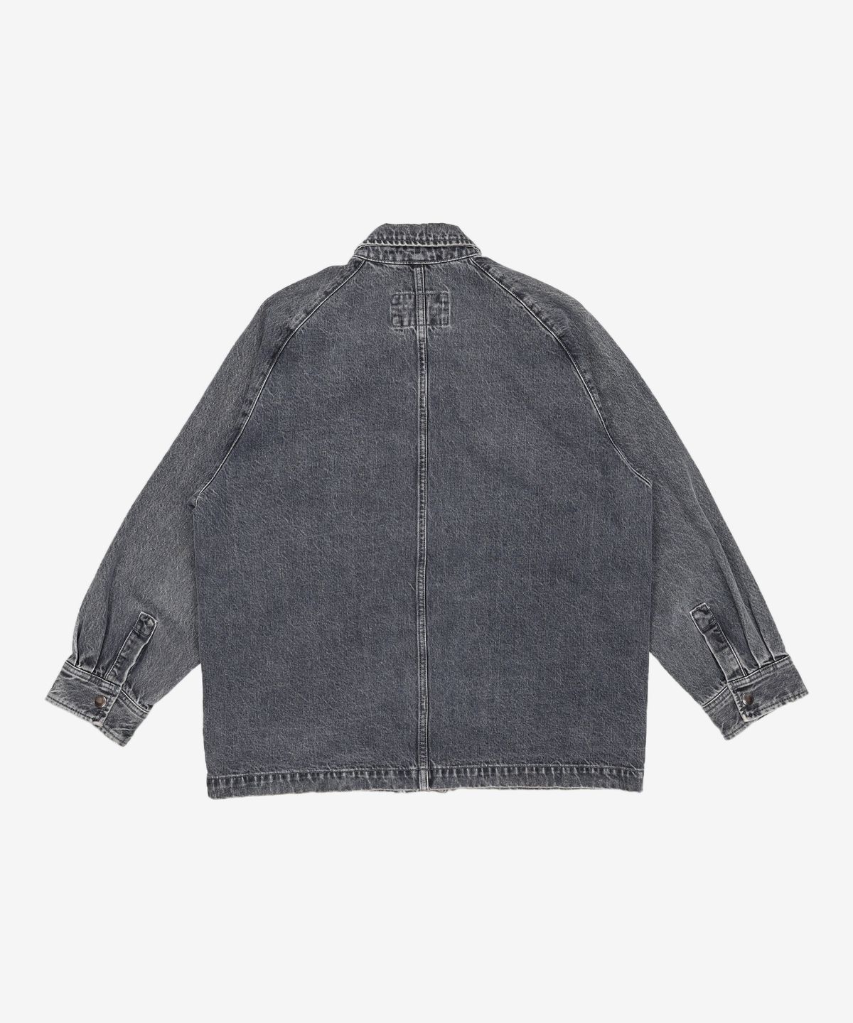 커스텀멜로우(CUSTOMELLOW) raglan sleeve denim overshirt_CWSAM22153GYX M