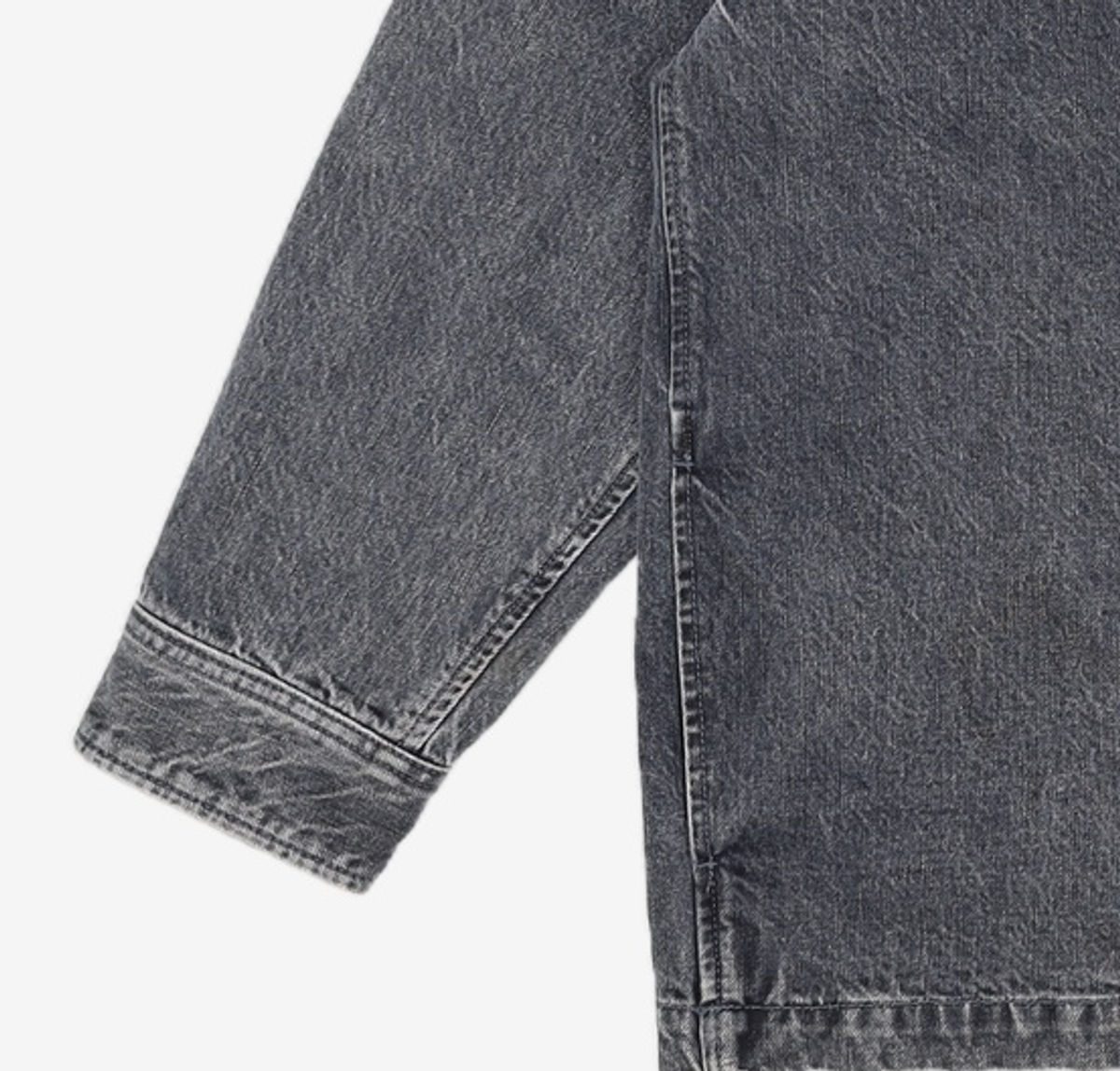 커스텀멜로우(CUSTOMELLOW) raglan sleeve denim overshirt_CWSAM22153GYX M