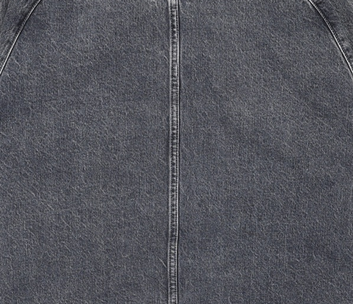 커스텀멜로우(CUSTOMELLOW) raglan sleeve denim overshirt_CWSAM22153GYX M