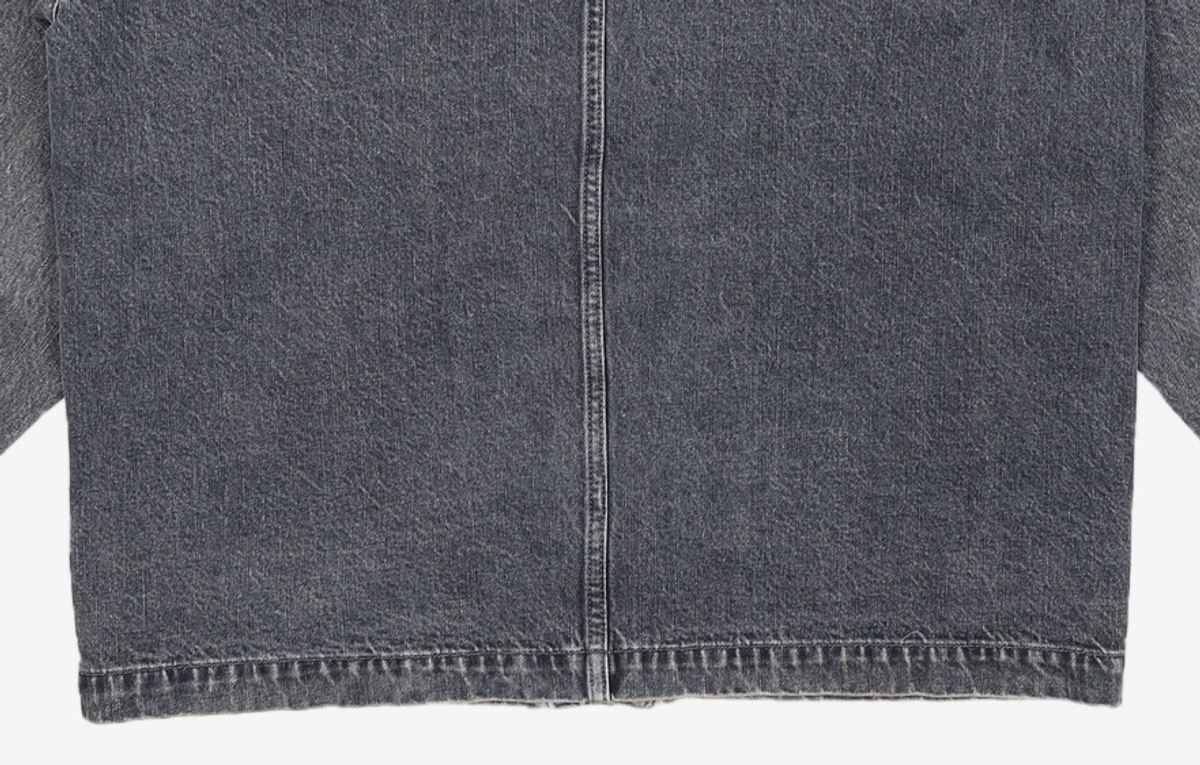 커스텀멜로우(CUSTOMELLOW) raglan sleeve denim overshirt_CWSAM22153GYX M