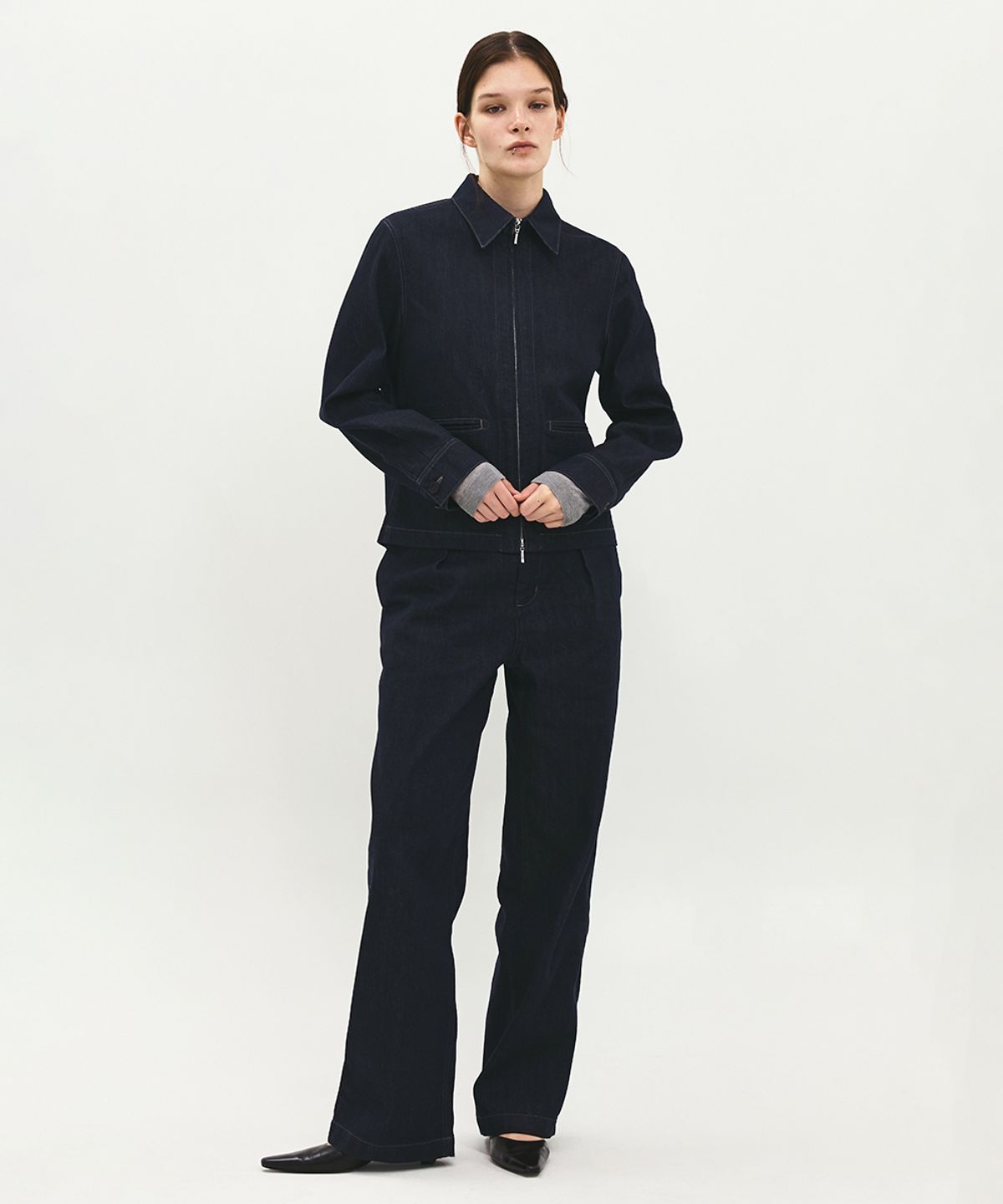 러프사이드 화이트라벨(ROUGH SIDE WHITE LABEL) Tacit Jacket Indigo