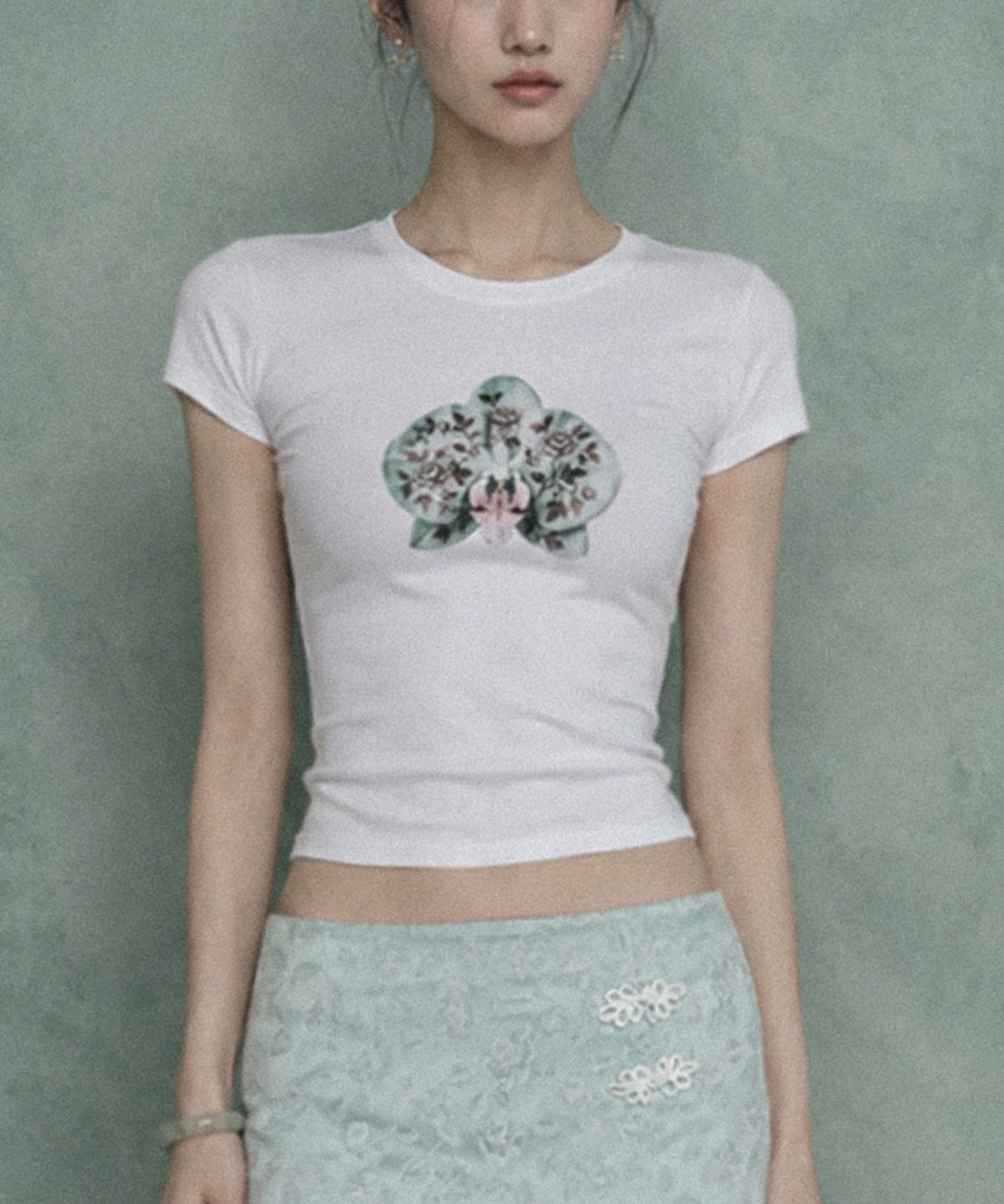 달링유어배드(DARLING, YOU'RE BAD) Orchid(蘭) Slim-Fit Tee