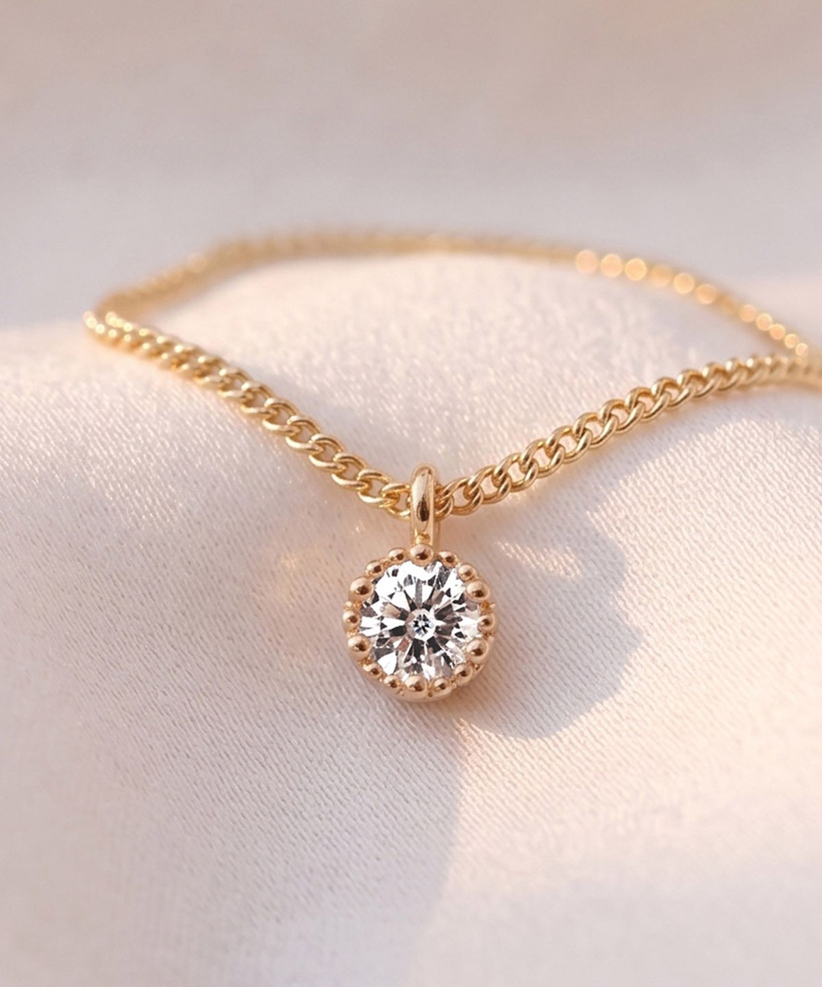 엘렌쥬얼리(HELENE JEWELRY) 14K 18K 랩 다이아몬드 미니 커브 체인 금 반지