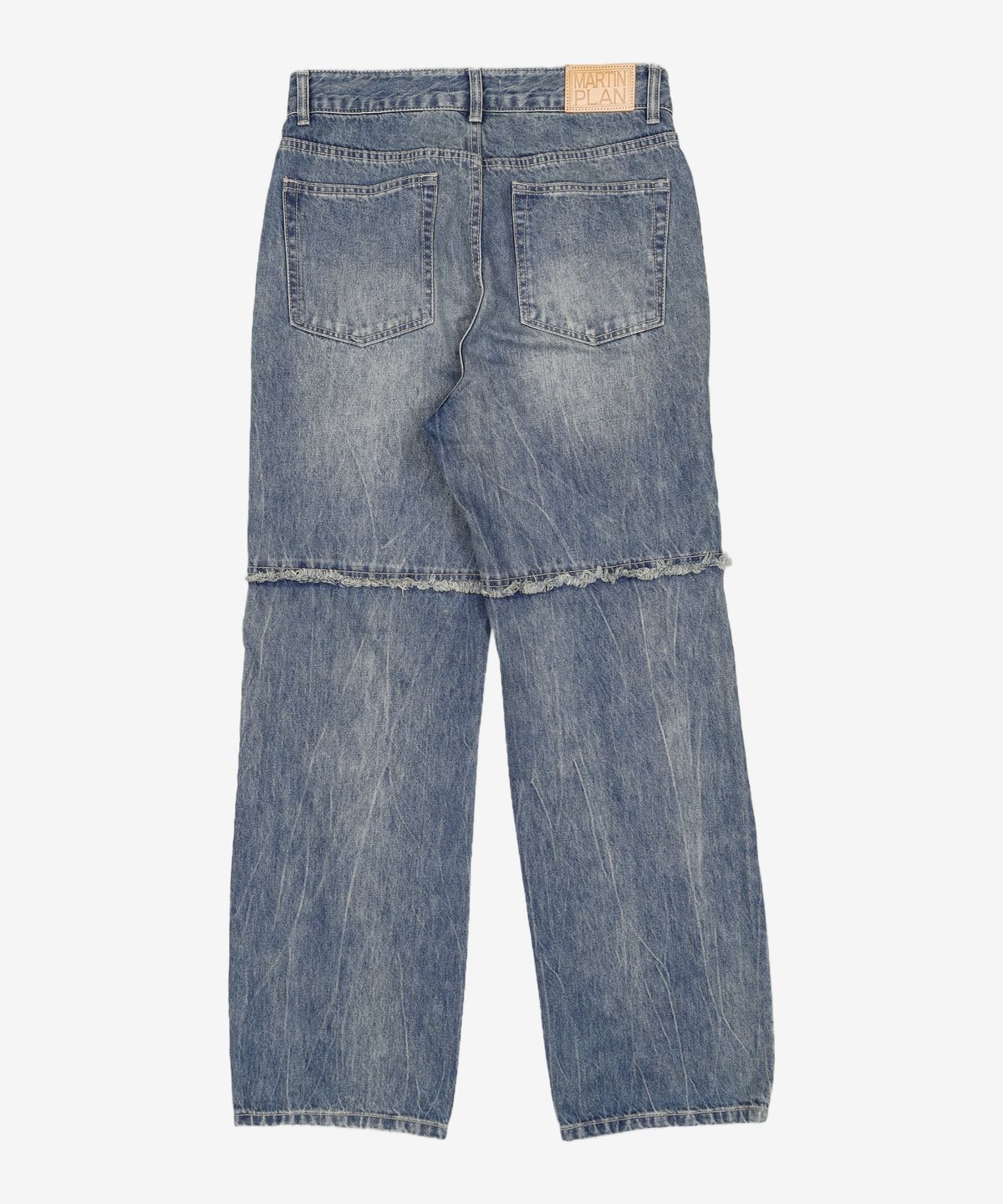 마틴플랜(MARTIN PLAN) Cut Out Straight Jeans - BLUE M