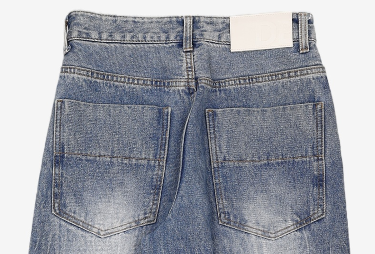 데케트(DECET) Mid Rise Wide Jeans DCPT027BlueCenter 26