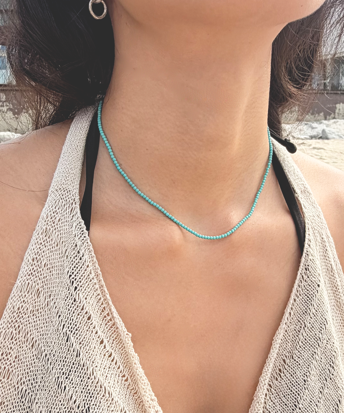 어빗모어(ABITMOR) Crystal beads necklace