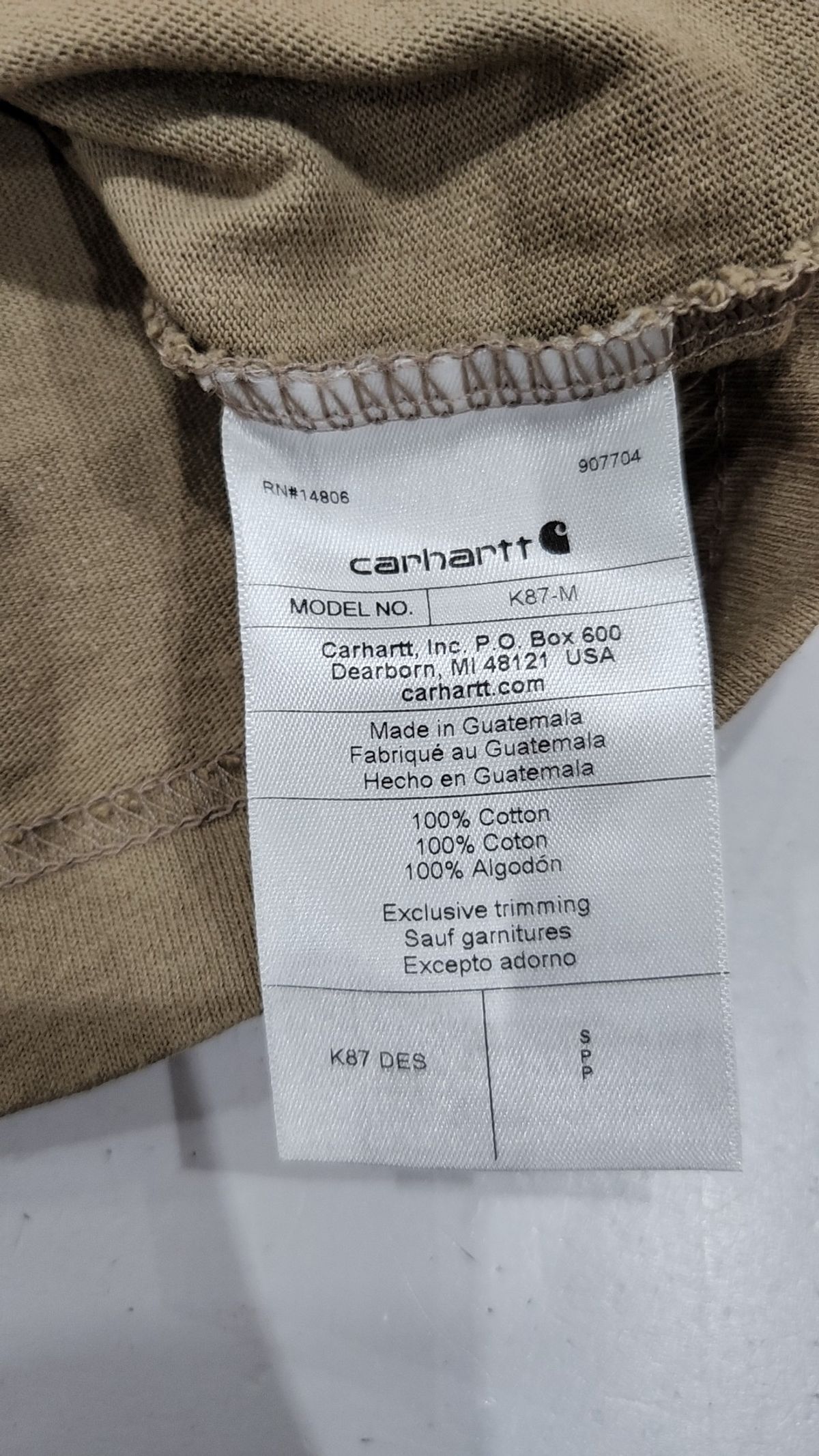칼하트(CARHARTT) 반소매 티셔츠 S