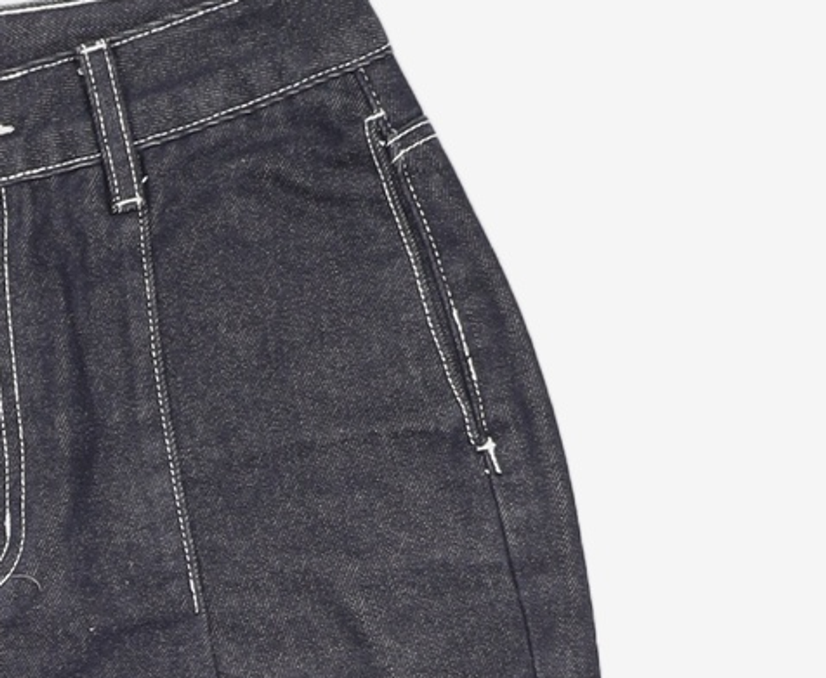 미쏘(MIXXO) 논페이드 데님 슬랙스_MIWTJD923J 28