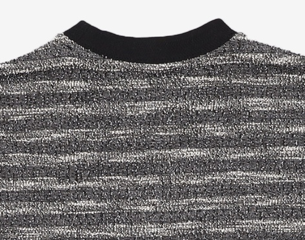 메종미네드(MAISON MINED) MIXED BOUCLE KNIT LONG SLEEVE BLACK M
