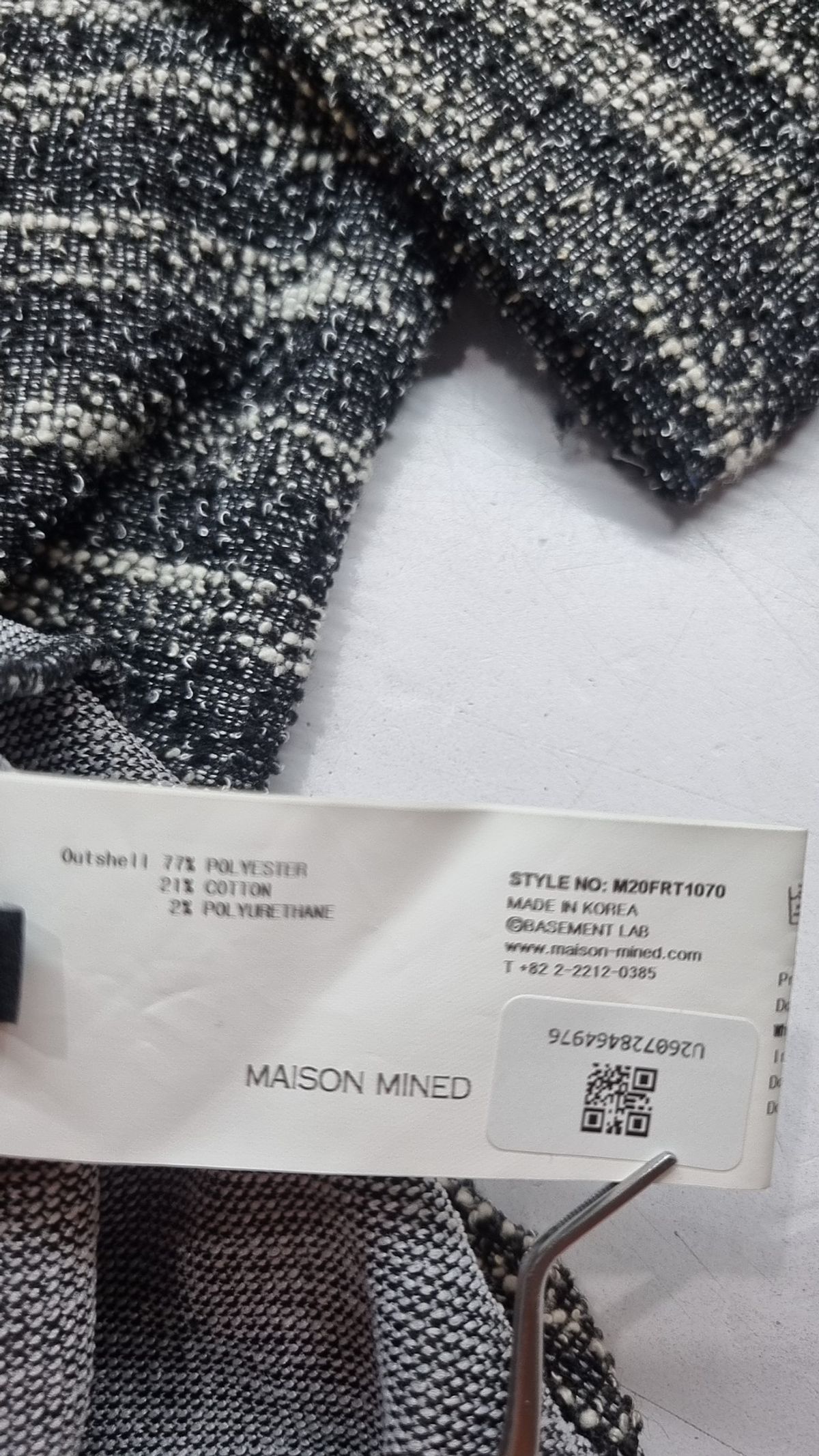 메종미네드(MAISON MINED) MIXED BOUCLE KNIT LONG SLEEVE BLACK M