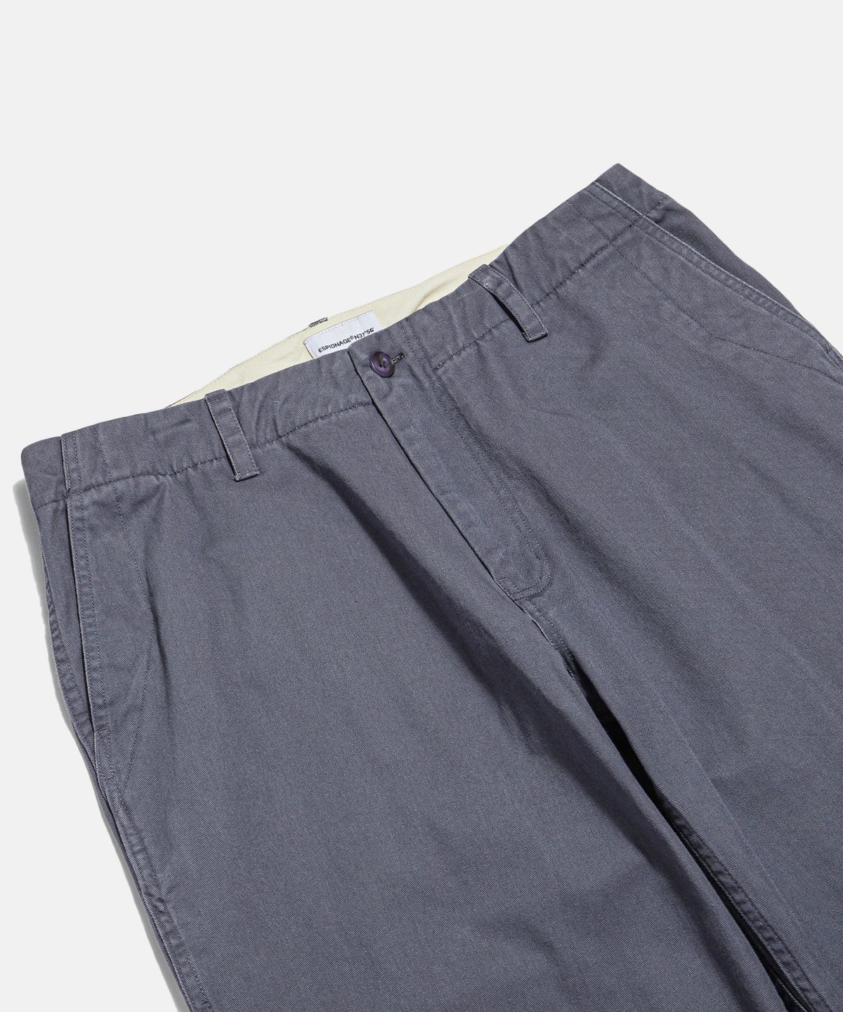 에스피오나지(ESPIONAGE) Wide Officer Pants Slate