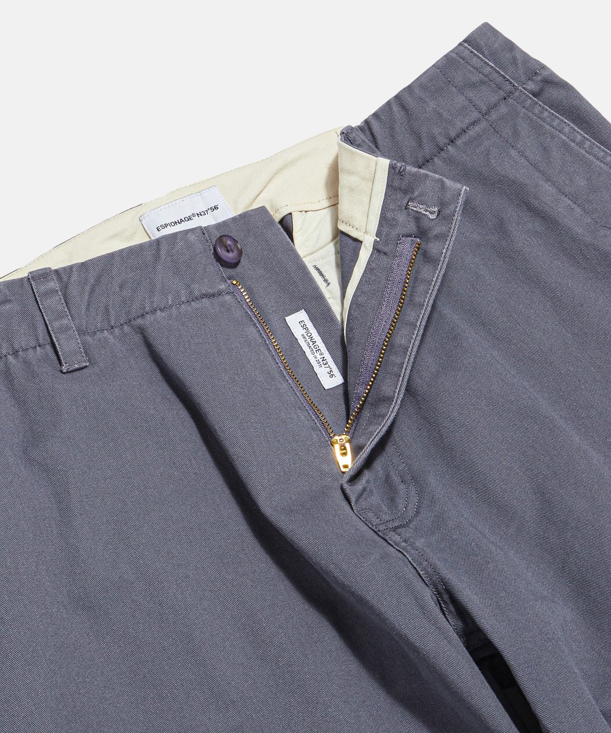 에스피오나지(ESPIONAGE) Wide Officer Pants Slate