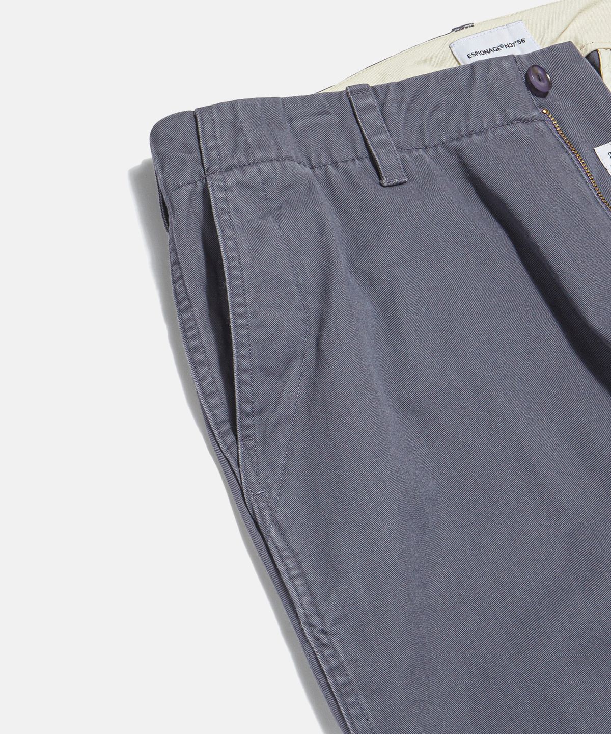 에스피오나지(ESPIONAGE) Wide Officer Pants Slate