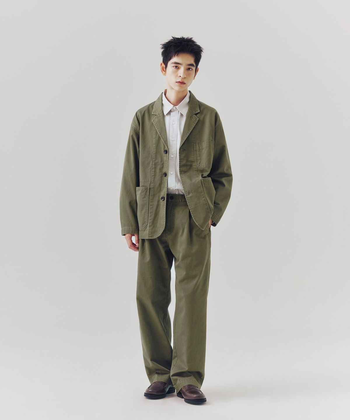 에스피오나지(ESPIONAGE) Skater Chino Pants Olive
