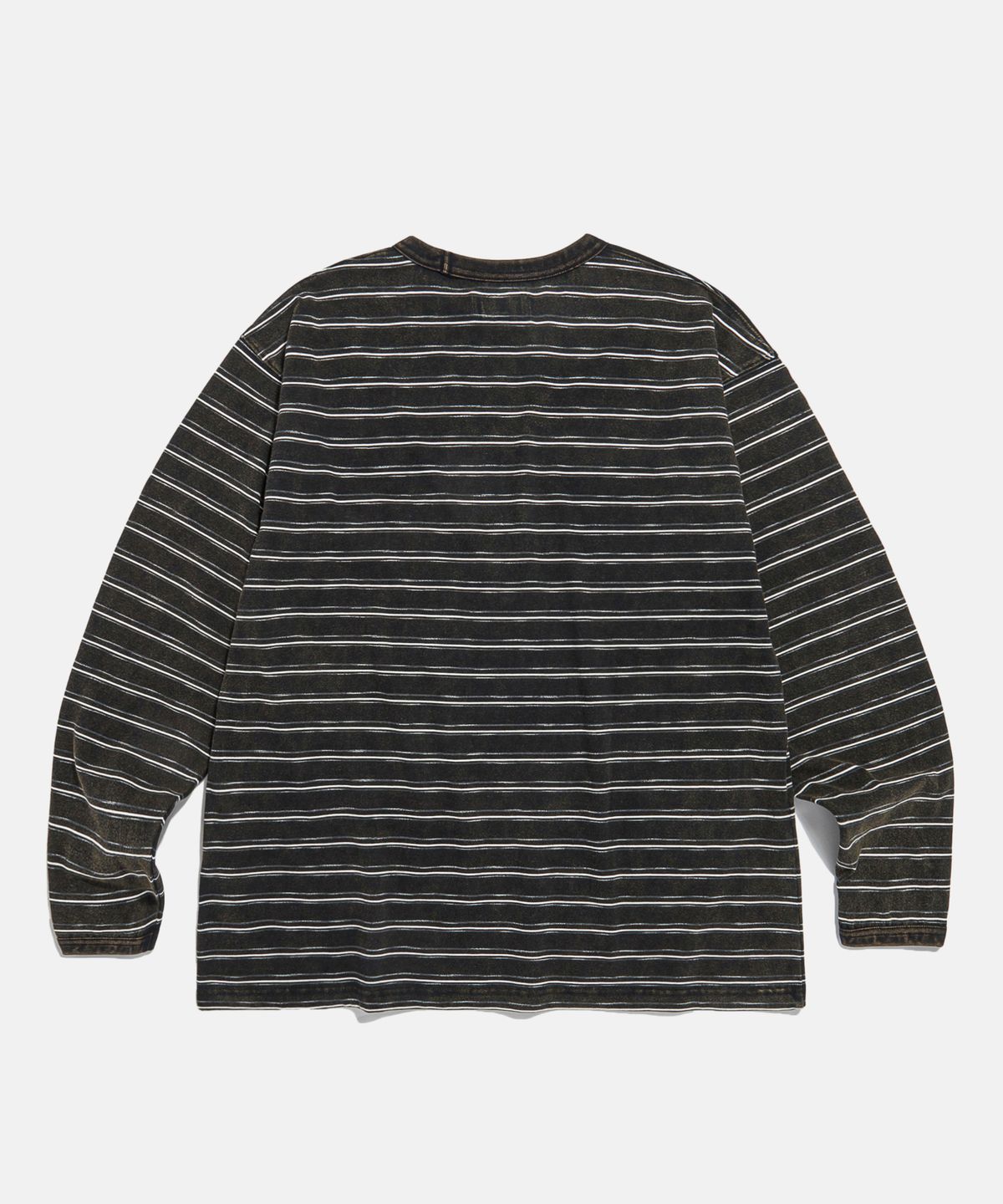 에스피오나지(ESPIONAGE) Vintage Washed Border L/S Tee Black