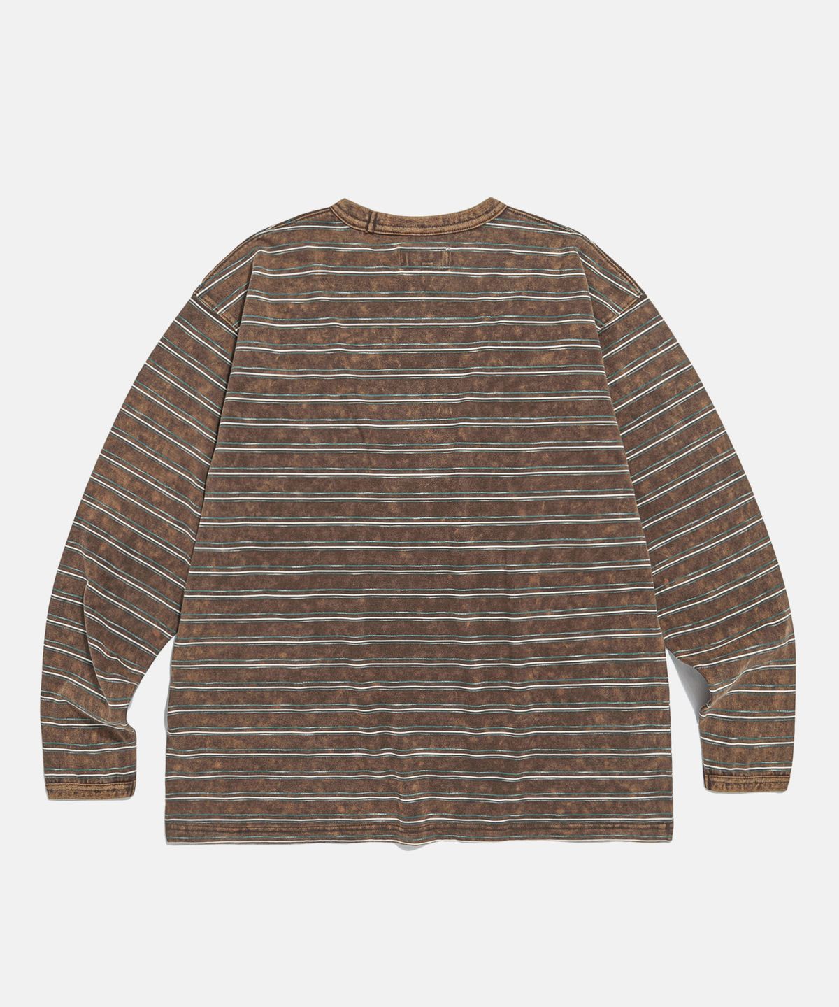 에스피오나지(ESPIONAGE) Vintage Washed Border L/S Tee Brown