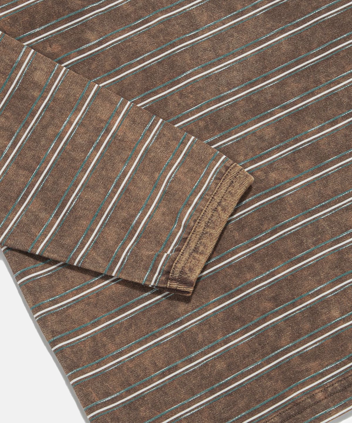 에스피오나지(ESPIONAGE) Vintage Washed Border L/S Tee Brown