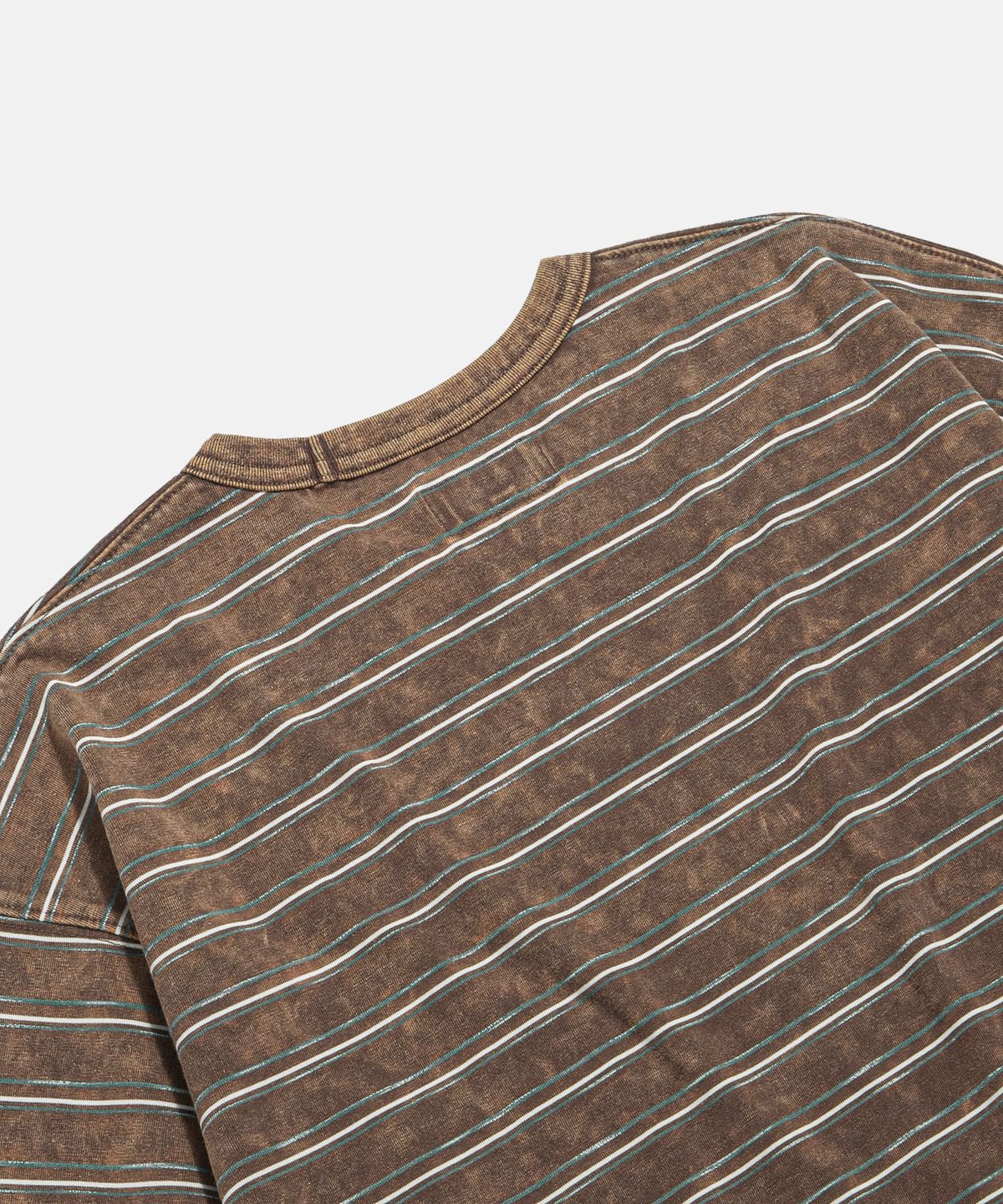 에스피오나지(ESPIONAGE) Vintage Washed Border L/S Tee Brown