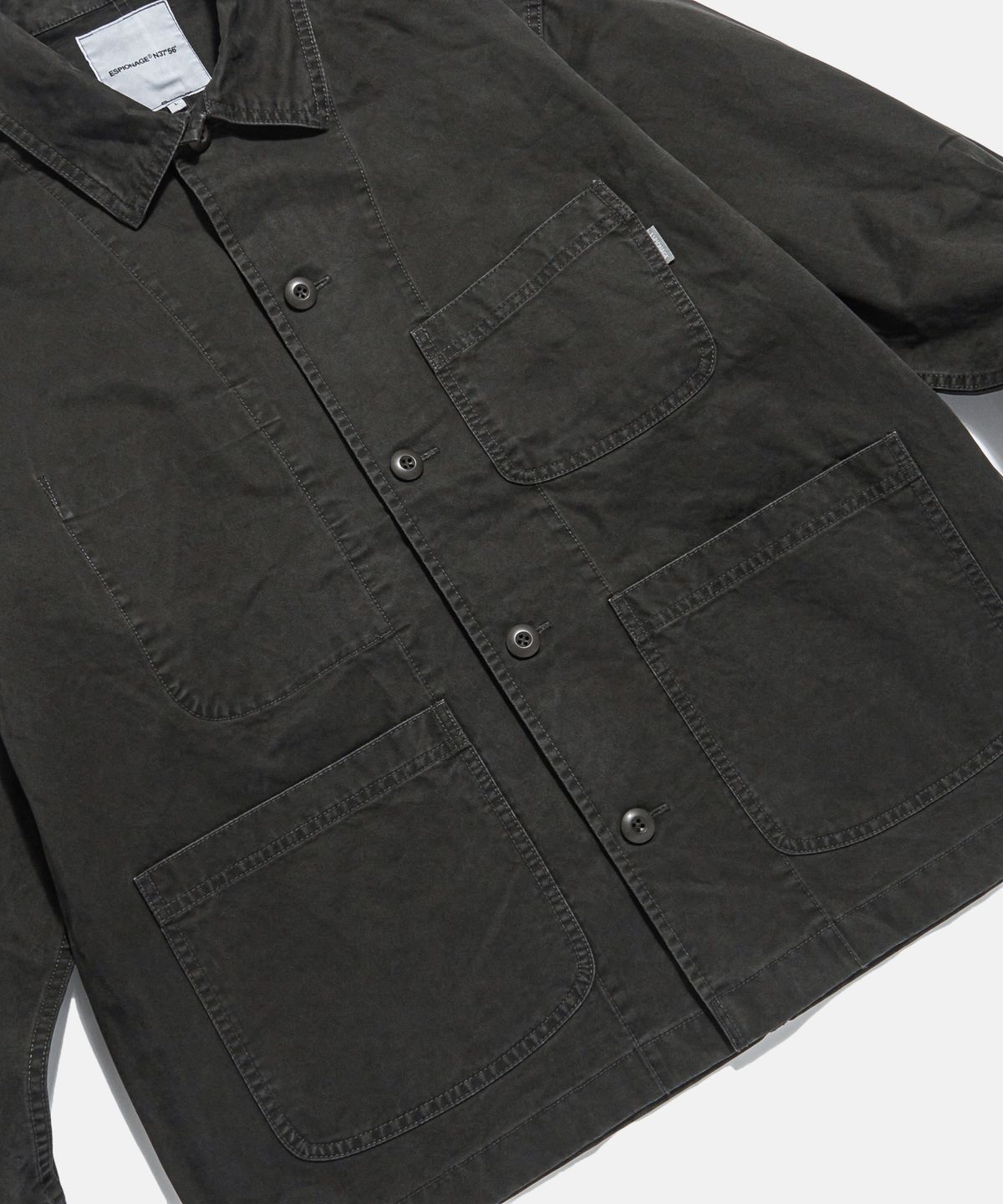 에스피오나지(ESPIONAGE) French Wide Work Jacket (Moleskin) Dark Grey