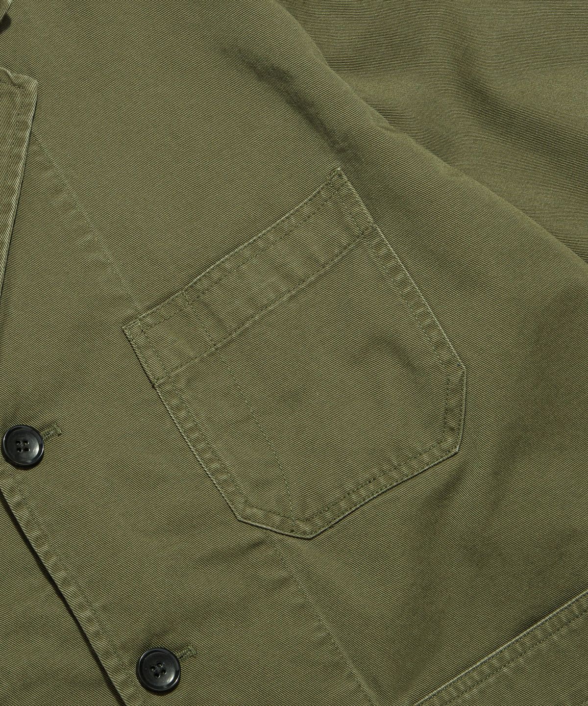 에스피오나지(ESPIONAGE) Cotton Notched Jacket Olive