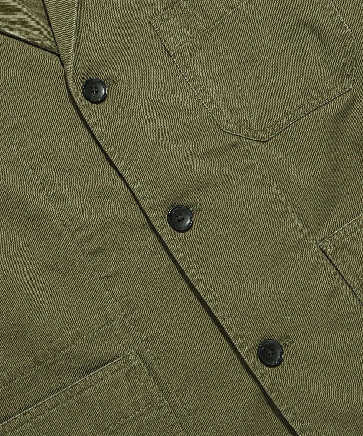 에스피오나지(ESPIONAGE) Cotton Notched Jacket Olive