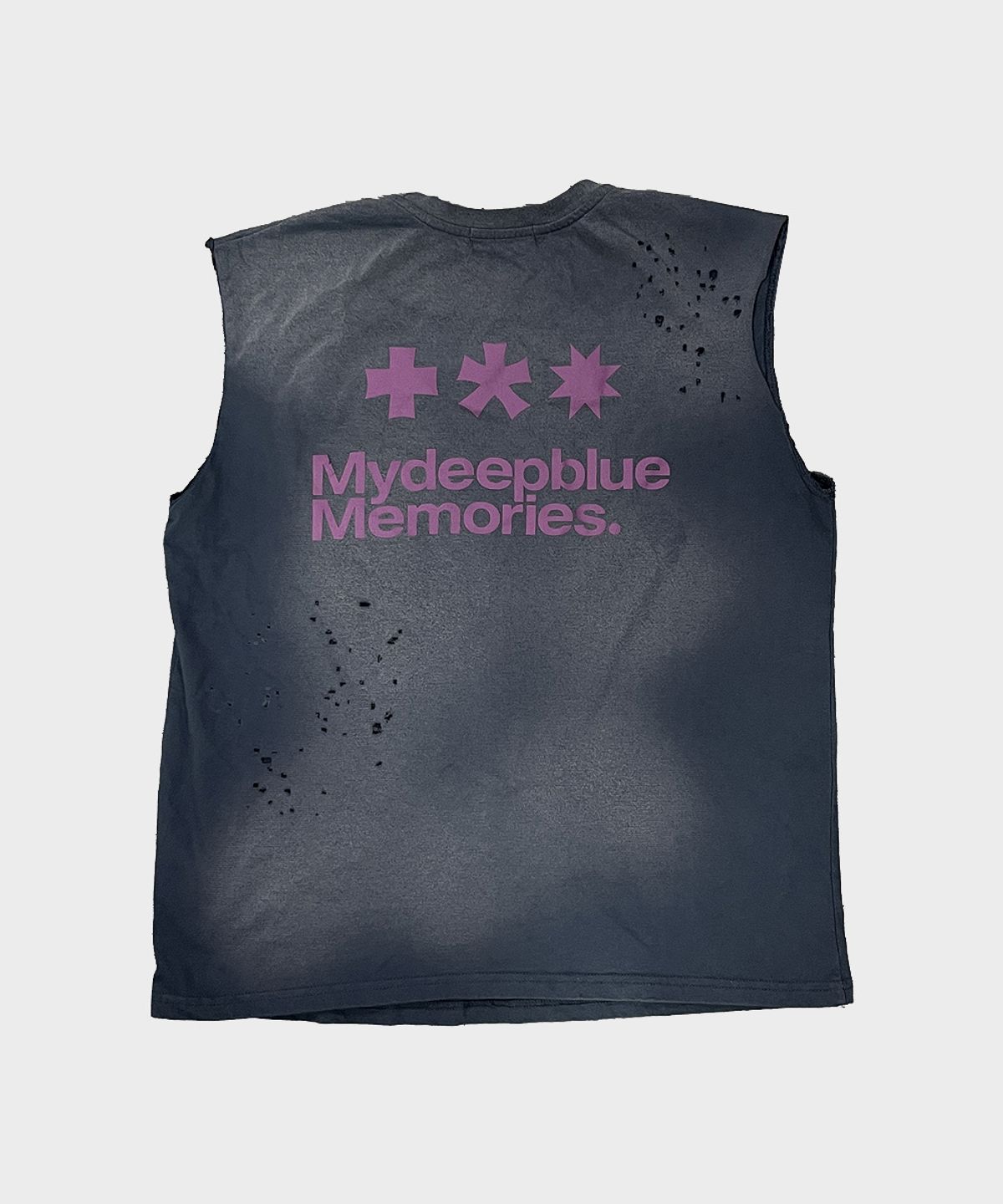 마이딥블루메모리즈(MY DEEP BLUE MEMORIES) MM GRUNGE WASHED PUNCHING SLEEVELESS