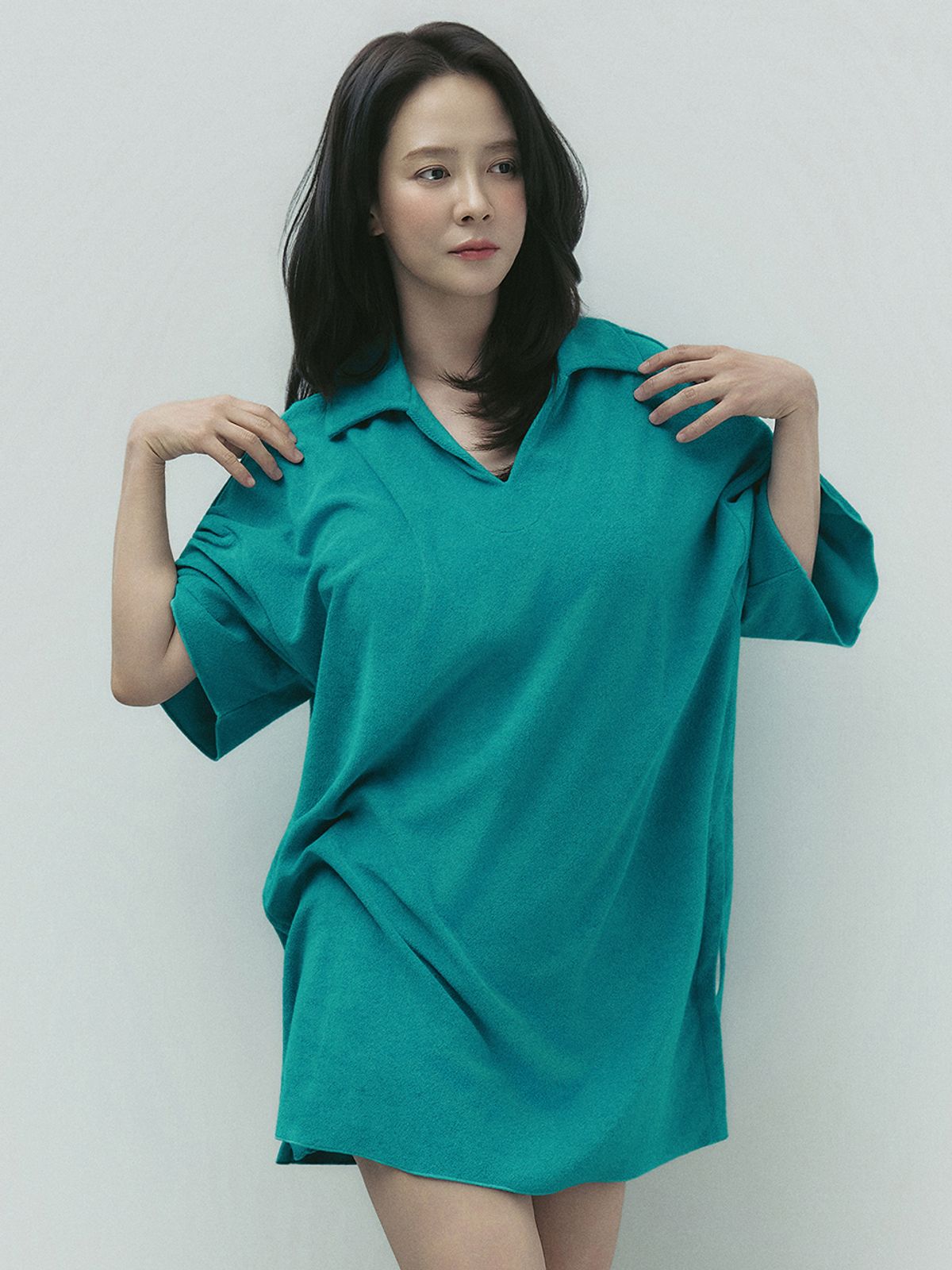 니나쏭(NINASSONG) 오버핏 테리 반팔 2colors (샤워가운/로브/커버업)