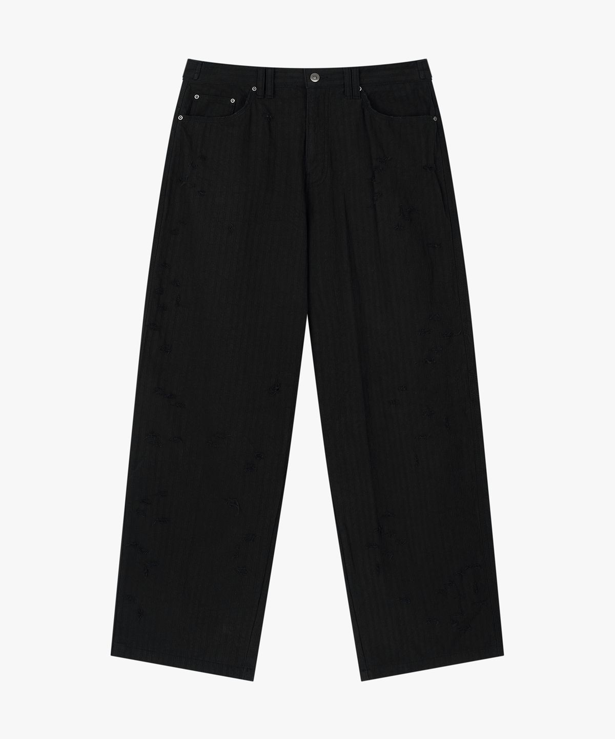 엔드릭스(EDLIX) Pierce Stripe Denim Pants (Black)
