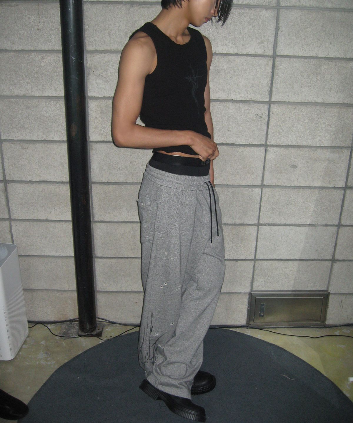 엔드릭스(EDLIX) Surge Syro Pierced Sweatpants (Heather Gray)