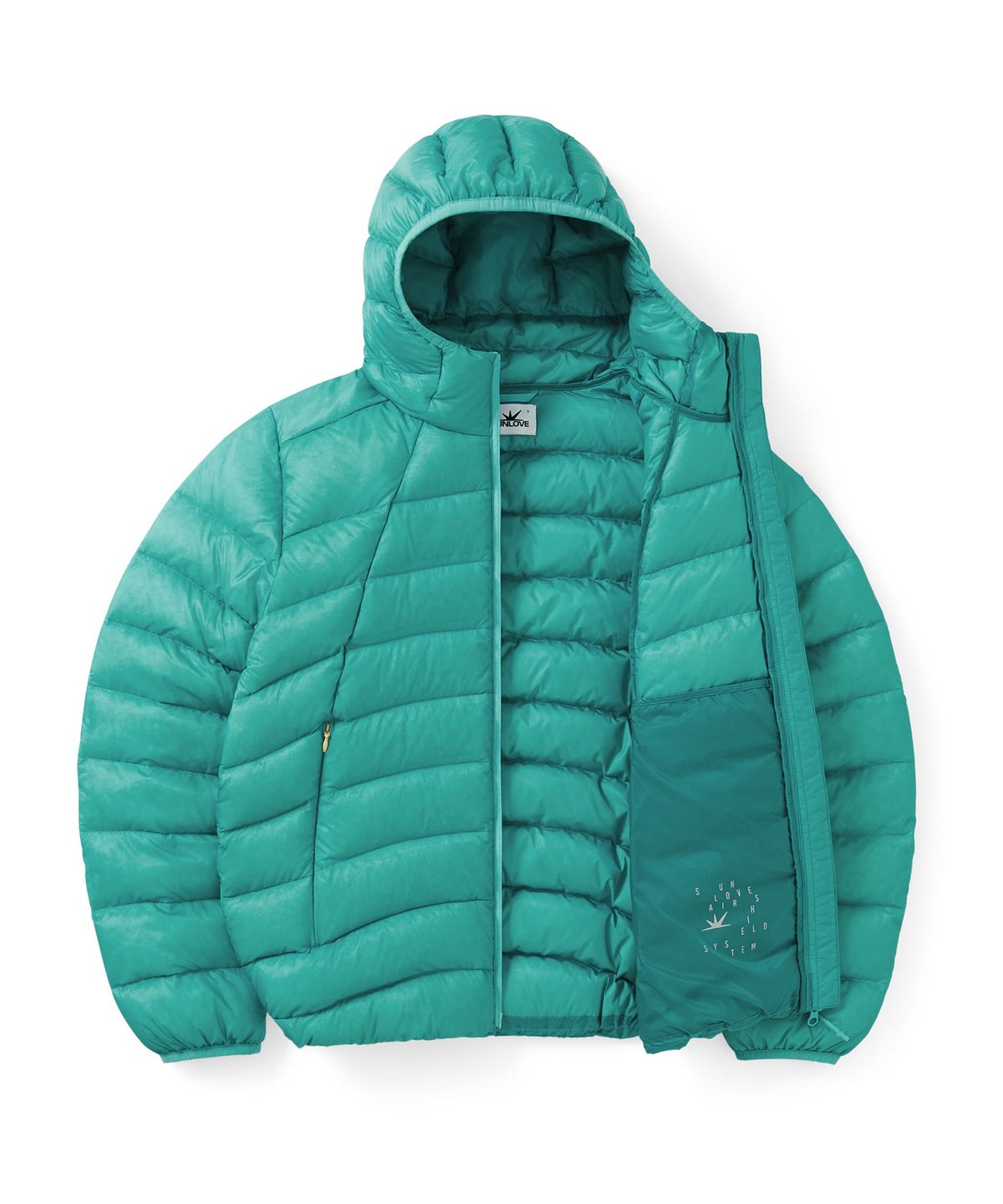 썬러브투어(SUNLOVETOUR) Hooded Fly Light Down Jacket Mint