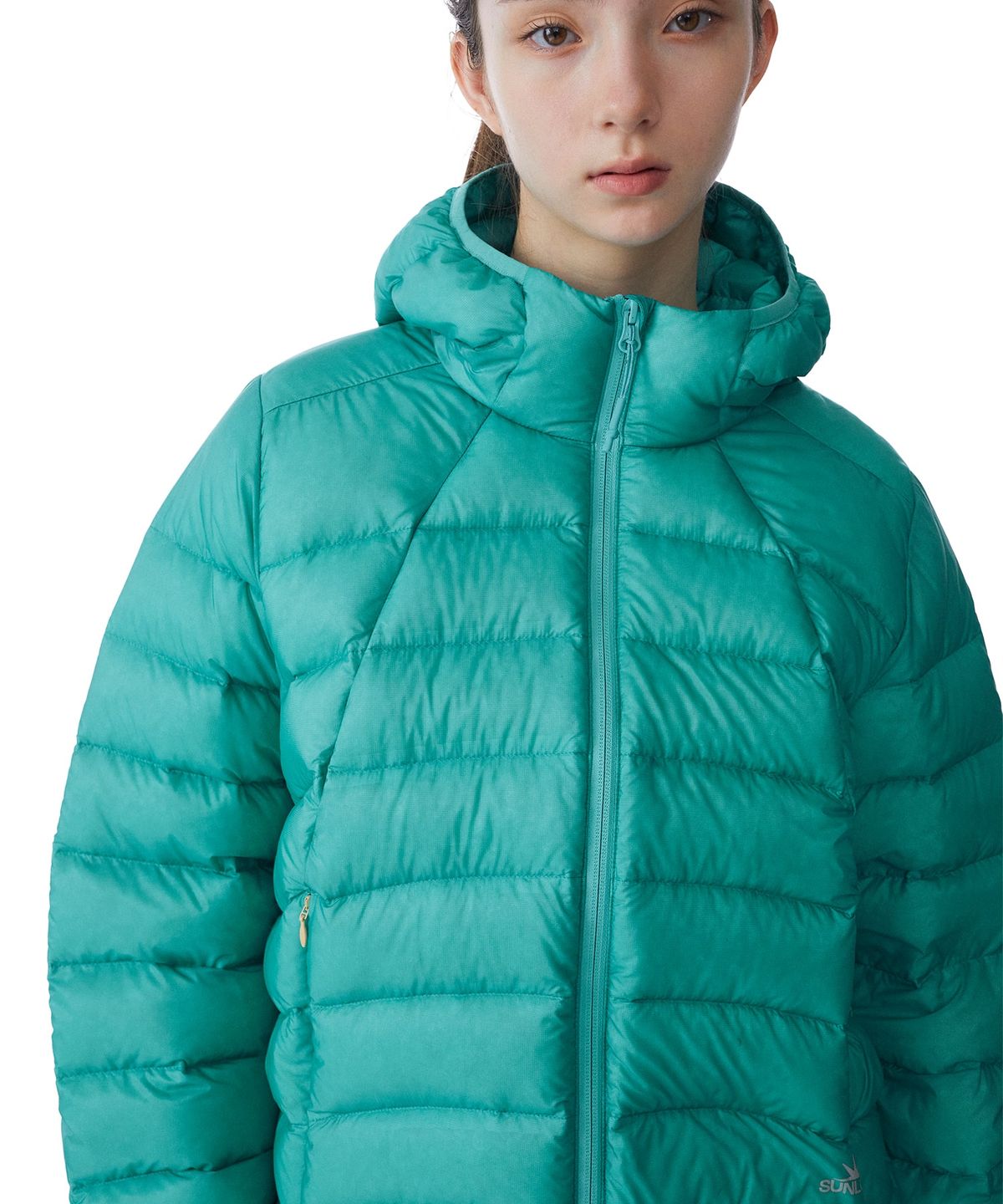 썬러브투어(SUNLOVETOUR) Hooded Fly Light Down Jacket Mint