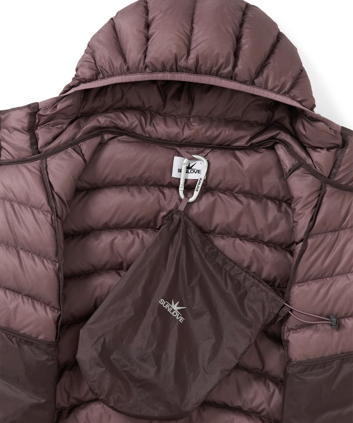 썬러브투어(SUNLOVETOUR) Hooded Fly Light Down Jacket Rose