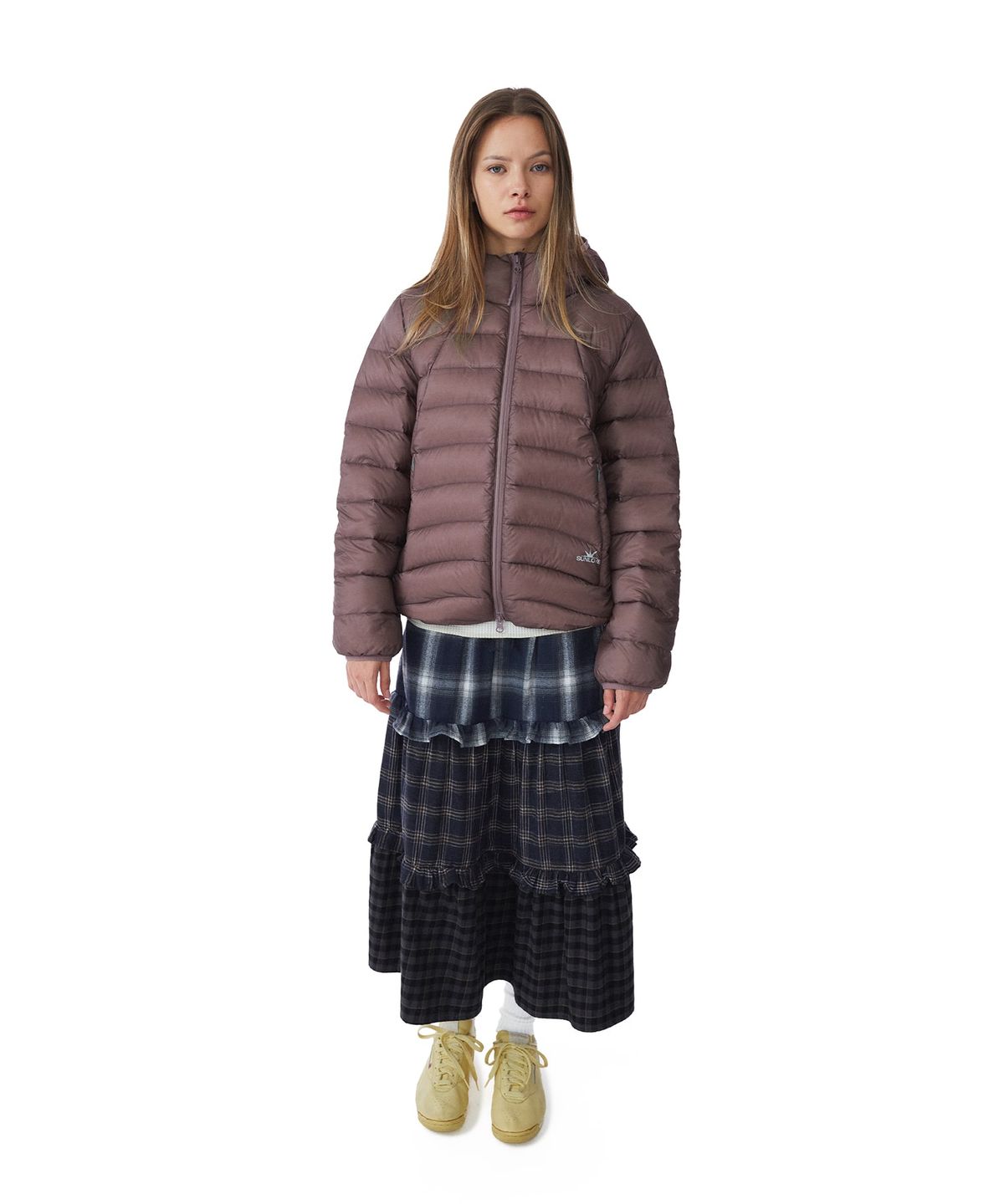 썬러브투어(SUNLOVETOUR) Hooded Fly Light Down Jacket Rose